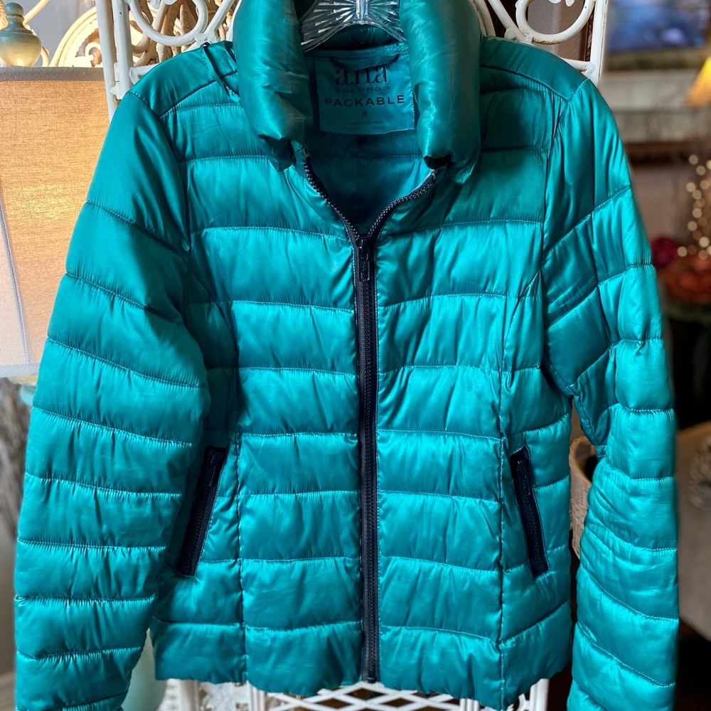a.n.a. Beautiful Green Packable Puffer Jacket